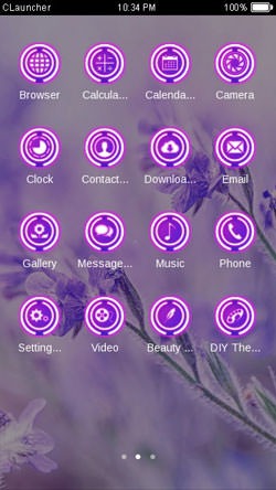 Purple CLauncher Android Theme Image 2