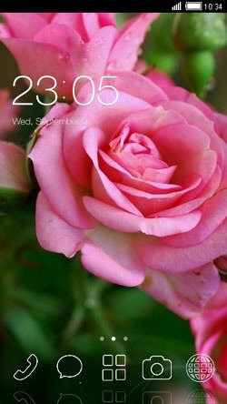 Pink Rose CLauncher Android Theme Image 1