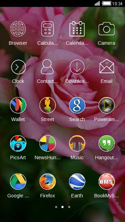 Pink Rose CLauncher Android Theme Image 2