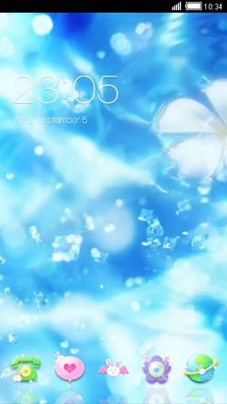 Blue Love CLauncher Android Theme Image 1