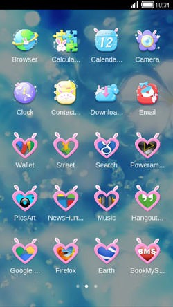 Blue Love CLauncher Android Theme Image 2