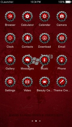 Windows Red CLauncher Android Theme Image 2