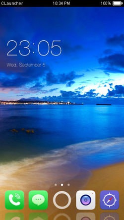 Beach CLauncher Android Theme Image 1