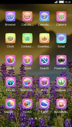 Violet CLauncher Android Theme Image 2