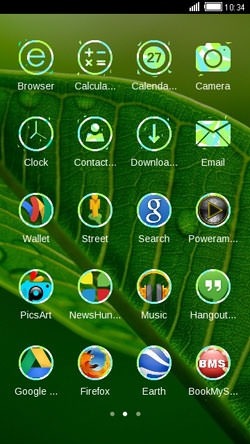 Green Leaf CLauncher Android Theme Image 2