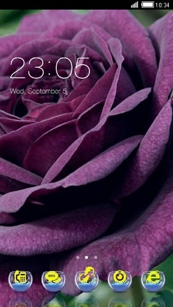 Purple Rose CLauncher Android Theme Image 1