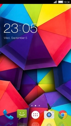 Colorful Umbrella CLauncher Android Theme Image 1