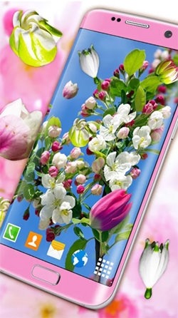 Blossoms 3D Android Wallpaper Image 1