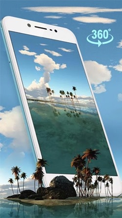 Tropical Island 3D Android Wallpaper Image 1