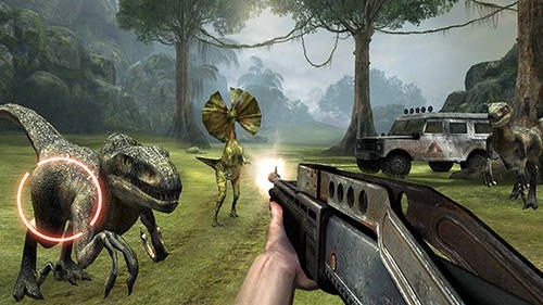 Dino VR Shooter: Dinosaur Hunter Jurassic Island Android Game Image 1