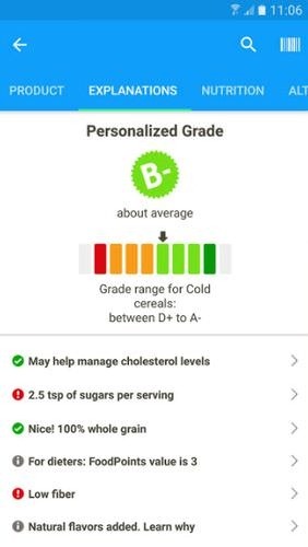 Fooducate: Healthy Weight Loss &amp; Calorie Counter Android Application Image 2