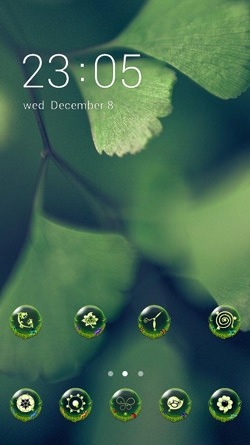 Green Leaf CLauncher Android Theme Image 1
