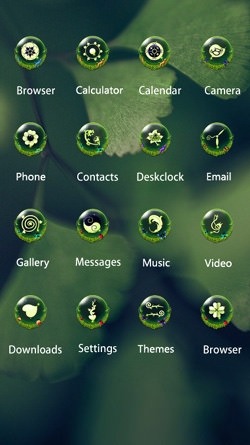Green Leaf CLauncher Android Theme Image 2