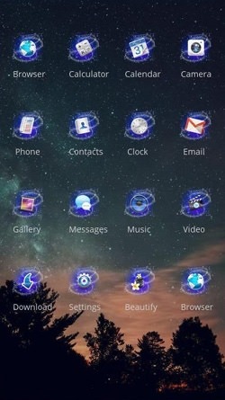 Sky Night CLauncher Android Theme Image 2