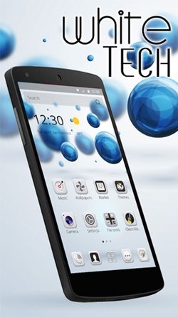 White Tech Android Wallpaper Image 1