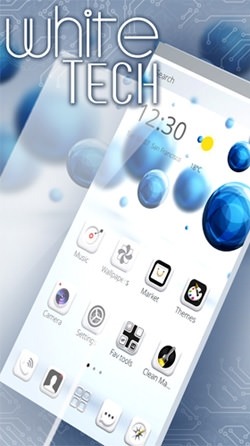 White Tech Android Wallpaper Image 2