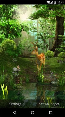 Deer And Nature 3D Android Wallpaper Image 2
