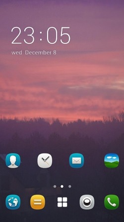 Red Sunset CLauncher Android Theme Image 1
