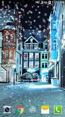 Snowy Night Android Wallpaper Image 2