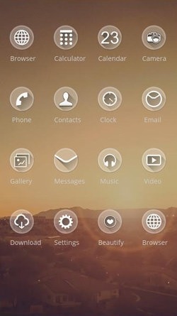 City Sunset CLauncher Android Theme Image 2