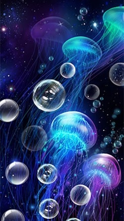 Luminous Jellyfish HD Android Wallpaper Image 1