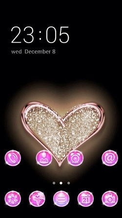 Love Heart CLauncher Android Theme Image 1