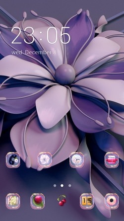 Purple Flower CLauncher Android Theme Image 1