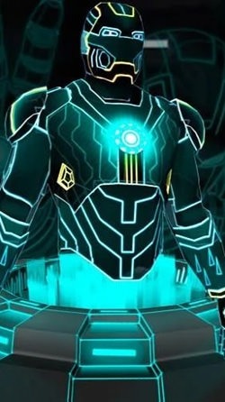 Neon Hero 3D Android Wallpaper Image 2