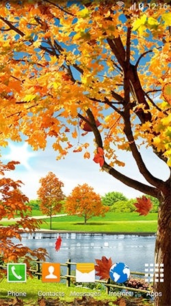 Autumn Pond Android Wallpaper Image 1