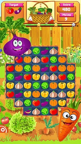 Vegetable Farm Splash Mania Android Game Image 2