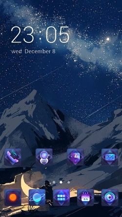 Mountains CLauncher Android Theme Image 1