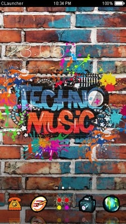 Techno Music CLauncher Android Theme Image 1