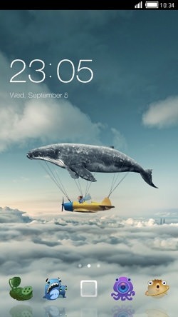 Flying Whale CLauncher Android Theme Image 1