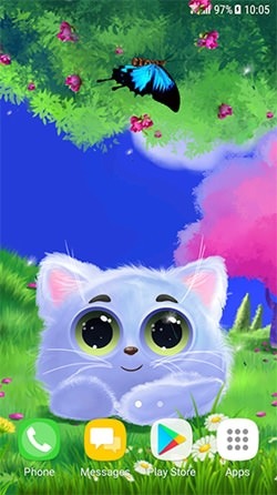 Animated Cat Android Wallpaper Image 1