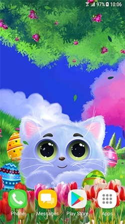 Animated Cat Android Wallpaper Image 2