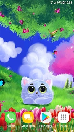 Animated Cat Android Wallpaper Image 3