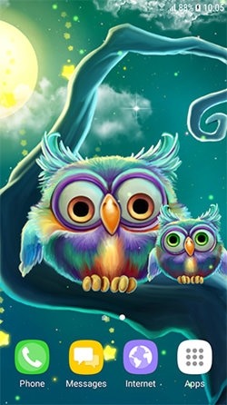 Cute Owls Android Wallpaper Image 1