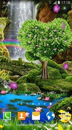 Romantic Waterfall 3D Android Wallpaper Image 2