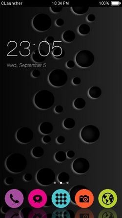 Black CLauncher Android Theme Image 1