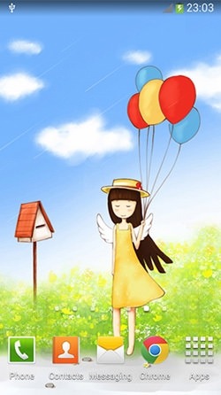 Cartoon Girl Android Wallpaper Image 3