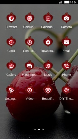 Red Cherry CLauncher Android Theme Image 2