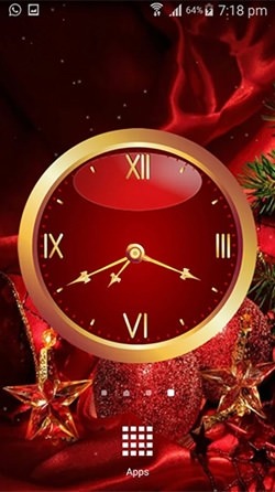 Christmas: Clock Android Wallpaper Image 1
