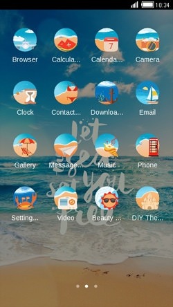 Beach CLauncher Android Theme Image 2