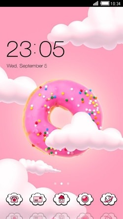 Pink Donut CLauncher Android Theme Image 1
