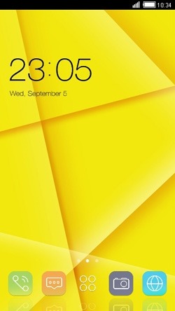 Yellow CLauncher Android Theme Image 1