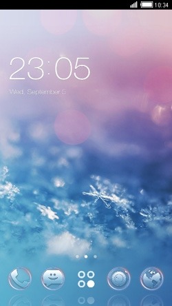 Snowflakes CLauncher Android Theme Image 1