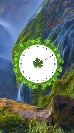Nature: Clock Android Wallpaper Image 1