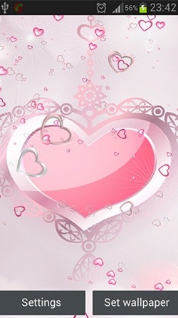 Pink Hearts Android Wallpaper Image 1