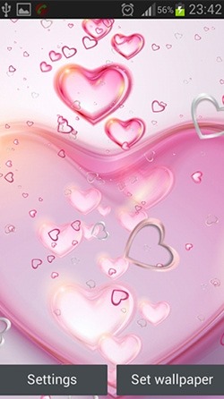 Pink Hearts Android Wallpaper Image 3