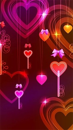 Neon Hearts Android Wallpaper Image 2